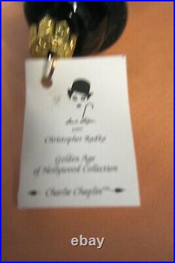 Christopher Radko CHARLIE CHAPLIN/Golden Age/Hollywood Christmas Ornament, NEW