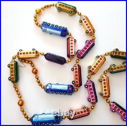 Christopher Radko CHRISTMAS EXPRESS Train Glass Garland 72 inch 93-394-0