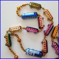 Christopher Radko CHRISTMAS EXPRESS Train Glass Garland 72 inch 93-394-0