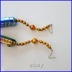 Christopher Radko CHRISTMAS EXPRESS Train Glass Garland 72 inch 93-394-0