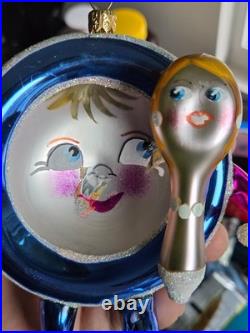 Christopher Radko CHRISTMAS Ornament On the Run The Dish Ran Away with the Spoon Christopher Radko CHRISTMAS Ornament On the Run The Dish Ran Away with the Spoon