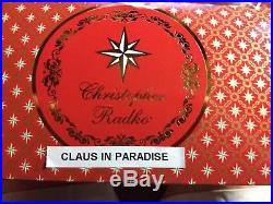 Christopher Radko CLAUS IN PARADISE Santa Palm Tree Beach Ornament #108650