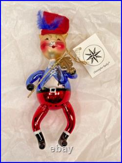 Christopher Radko Catavarius glass X-mas ornament (Made in Italy) New withTag