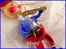 Christopher Radko Catavarius glass X-mas ornament (Made in Italy) New withTag