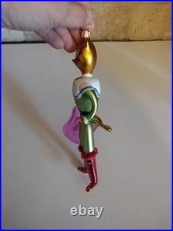 Christopher Radko Cavalier Cat Blown Glass Christmas Cat Ornament #98-414-0 VG