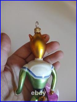 Christopher Radko Cavalier Cat Blown Glass Christmas Cat Ornament #98-414-0 VG