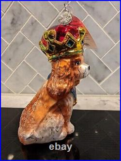 Christopher Radko Cavalier King Charles Spaniel Glass Christmas Ornament 5 Box