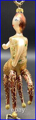 Christopher Radko Centaur With Lyre Harp Glass Christmas Ornament 8.5 X 8