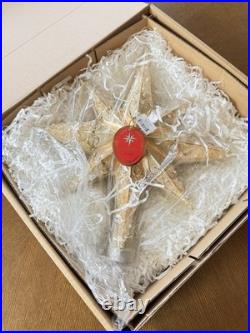 Christopher Radko Champagne Stellar Tree Topper 1017544 NIB NOS Gold Star