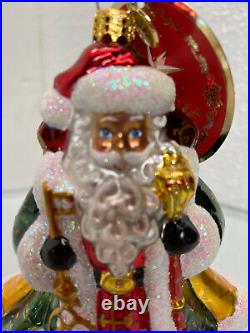 Christopher Radko Christmas Ornament # 1020958 Festive Finery Santa