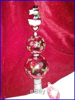 Christopher Radko Christmas Ornament Blown Glass 20th Anniversary Tree Topper