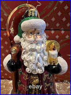 Christopher Radko Christmas Ornament By Candle Light Santa NEW