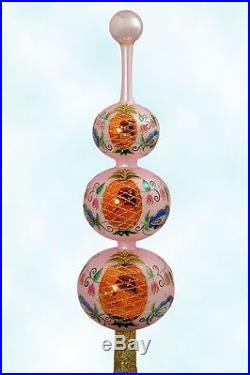 Christopher Radko Christmas Ornament, Colonial Finial Pink, 1996, 95-310-1