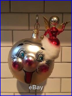 Christopher Radko Christmas Ornament FROM A DISTANCE ANGEL SMILING MOON 94-322-1