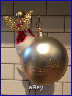 Christopher Radko Christmas Ornament FROM A DISTANCE ANGEL SMILING MOON 94-322-1