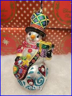 Christopher Radko Christmas Ornament From Frosty Friends Snowman
