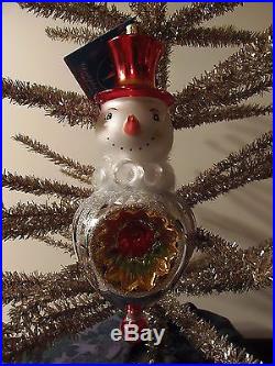 Christopher Radko Christmas Ornament Frosty Flair 2005 snowman reflector