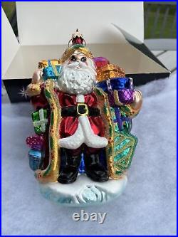 Christopher Radko Christmas Ornament Gifted St. Nick Santa Gifts