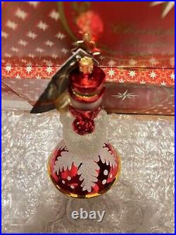 Christopher Radko Christmas Ornament Littlest Snowman on Ball NEW