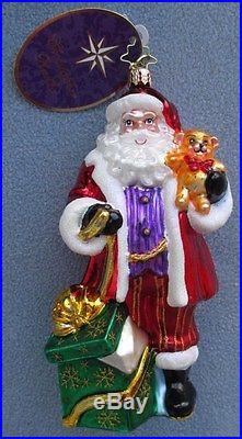 Christopher Radko Christmas Ornament Magically Yours Santa, #3012814 Bear NIB