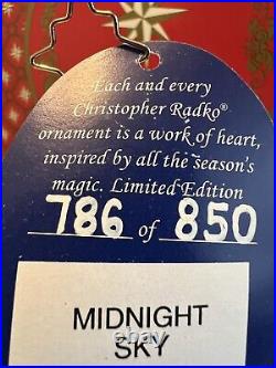 Christopher Radko Christmas Ornament Midnight Sky Limited Edition 786/850 NEW