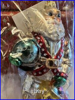 Christopher Radko Christmas Ornament Moon Walker Santa Astronaut USA NEW