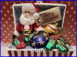 Christopher Radko Christmas Ornament Out of the Box Santa NEW