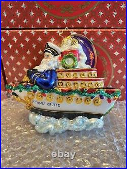Christopher Radko Christmas Ornament P-Town Cruise Santa NEW