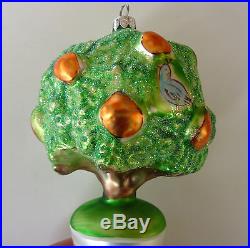 Christopher Radko Christmas Ornament Partridge in a Pear Tree Hand Signed Dated