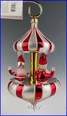 Christopher Radko Christmas Ornament Peppermint Twist Carousel In Box