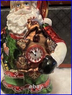 Christopher Radko Christmas Ornament Santa with Coo Coo Clock NEW
