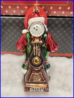 Christopher Radko Christmas Ornament Santa with Coo Coo Clock NEW