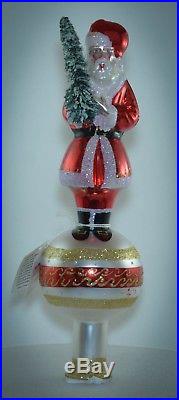 Christopher Radko Christmas Ornament Santa with Tree Finial BUON NATALE 95-265-0