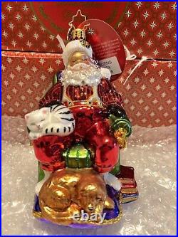 Christopher Radko Christmas Ornament Snoozing Santa NEW