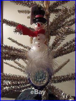 Christopher Radko Christmas Ornament Vintage Snowman Reflector