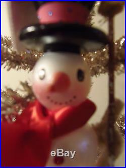 Christopher Radko Christmas Ornament Vintage Snowman Reflector