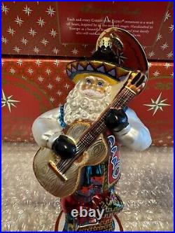 Christopher Radko Christmas Ornament Viva Mexico Santa NEW