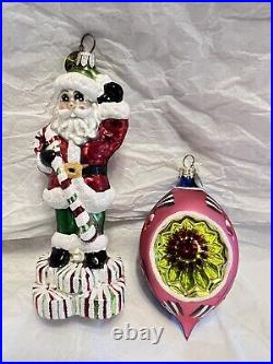 Christopher Radko Christmas Ornaments Bundle of 2