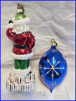 Christopher Radko Christmas Ornaments Bundle of 2