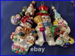 Christopher Radko Christmas Ornaments, Lot of 5