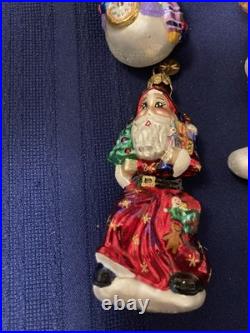 Christopher Radko Christmas Ornaments, Lot of 5