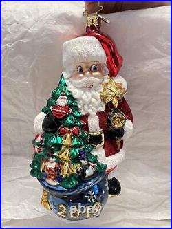 Christopher Radko Christmas Santa Ornaments Bundle of 3