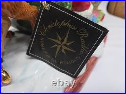 Christopher Radko Christmas Sleighful Of Joy Centerpiece Cookie Jar Large READ