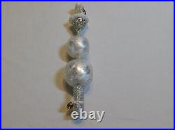 Christopher Radko Christmas Tree Topper Finial Ornament Santa Indent Whiterare