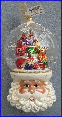 Christopher Radko Christmas on My Mind Ornament Santa Thinks of Toys Ltd Ed NEW