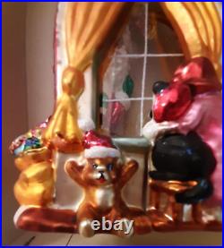 Christopher Radko Claus Encounters Ornament with Santa Looking Through Window