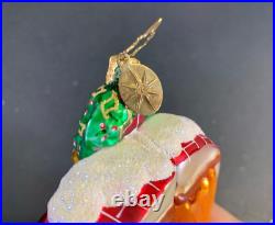 Christopher Radko Claus Encounters Ornament with Santa Looking Through Window