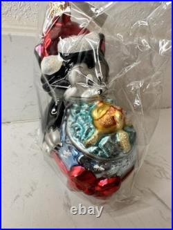 Christopher Radko Cleo and Figaro Glass Ornament Vintage Christmas