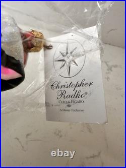 Christopher Radko Cleo and Figaro Glass Ornament Vintage Christmas