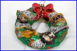 Christopher Radko Collectible Ornament Rhythmic Christmas Wreath 1019232 Signed